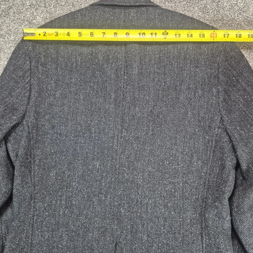 Banana Republic Blazer Mens 40R Gray Herringbone Wool Alpaca Blend Slim Fit